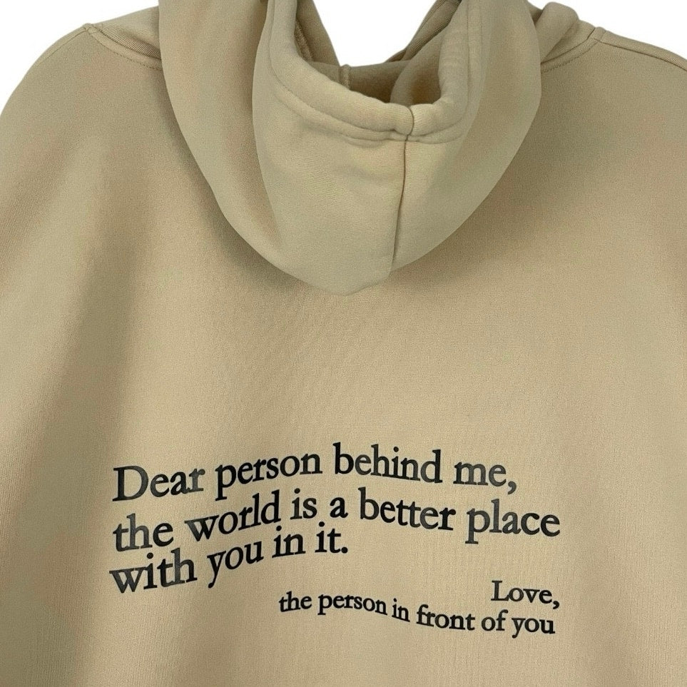 NWOT Still Here Cream "You Are Enough." Graphic Hoodie Sweatshirt