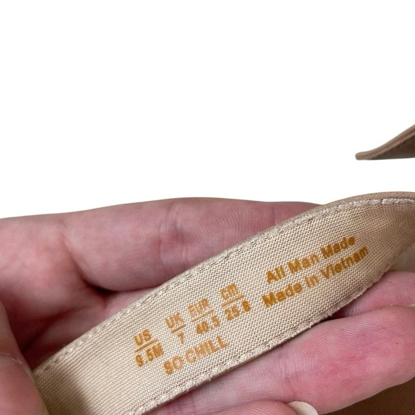 Dr. Scholl's Beige So Chill Slingback Strappy Thong Sandals