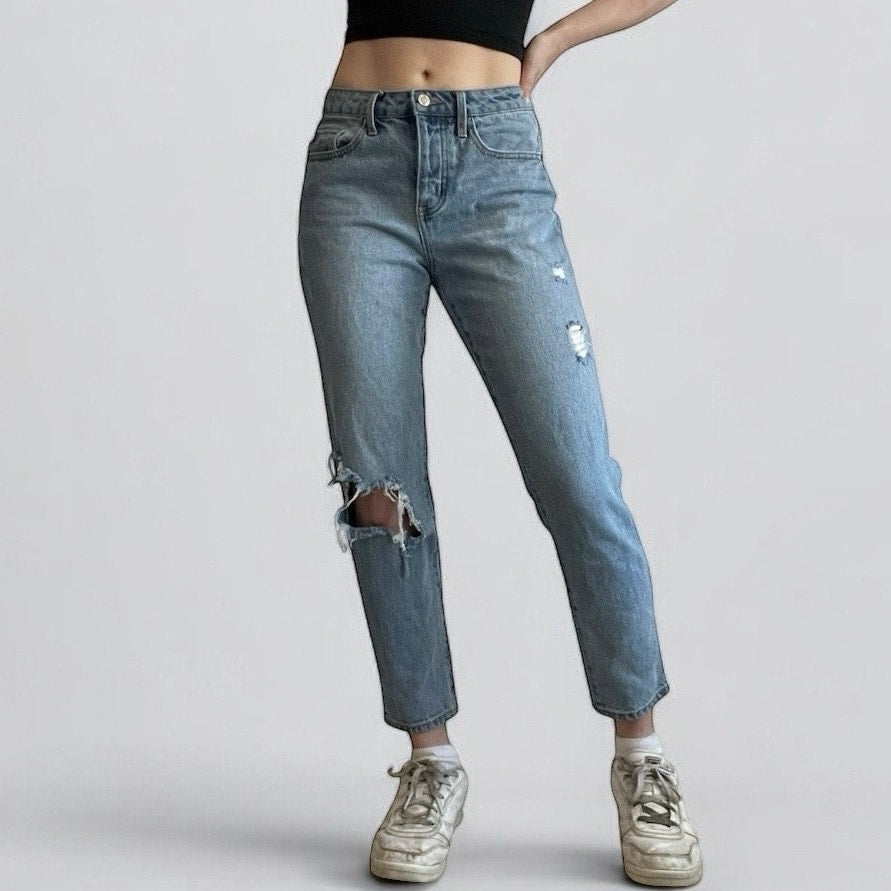 RSQ Distressed High Rise Boyfriend Jeans