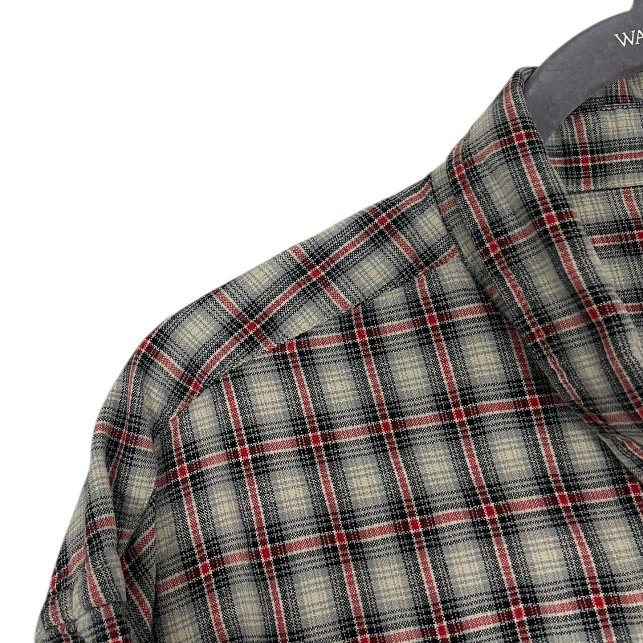 Ralph Lauren Jeans Co. Vintage Mens Red & Grey Plaid Button Down Shirt