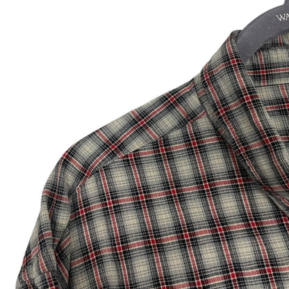 Ralph Lauren Jeans Co. Vintage Mens Red & Grey Plaid Button Down Shirt