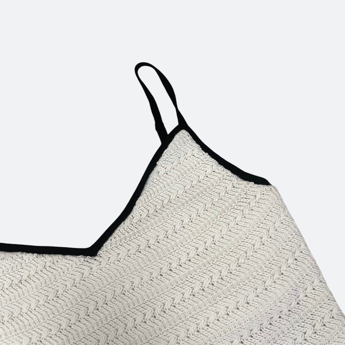 NWT Abercrombie & Fitch White & Black Contrast Knit Tank Top