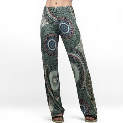 Au Soleil De St. Tropez Colorful Mandala Print Boho Pants
