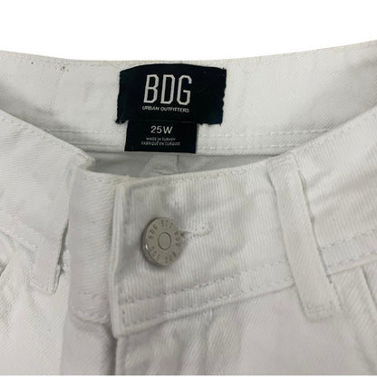 BDG White & Beige Color Block Patchwork High Rise Denim Pants