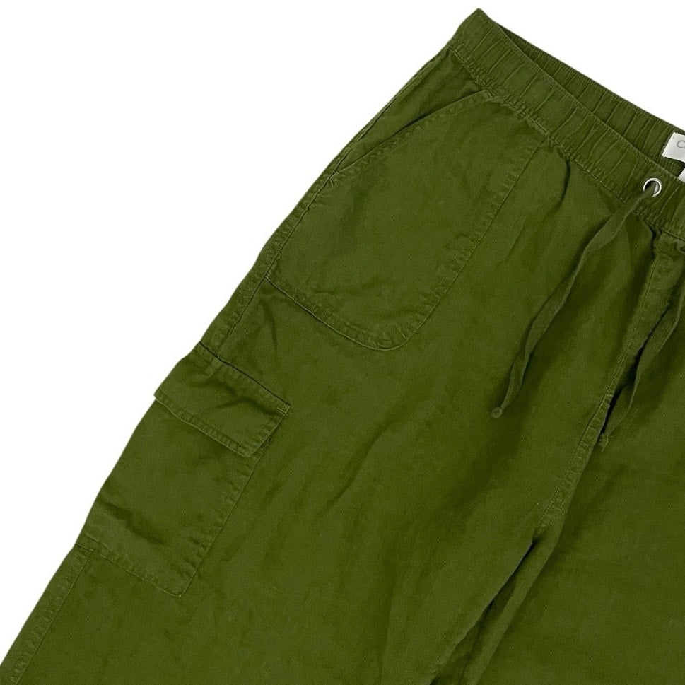 C&C California Olive Green Linen Cargo Pants