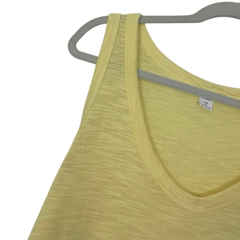 Old Navy Yellow Luxe V-Neck Tank Top