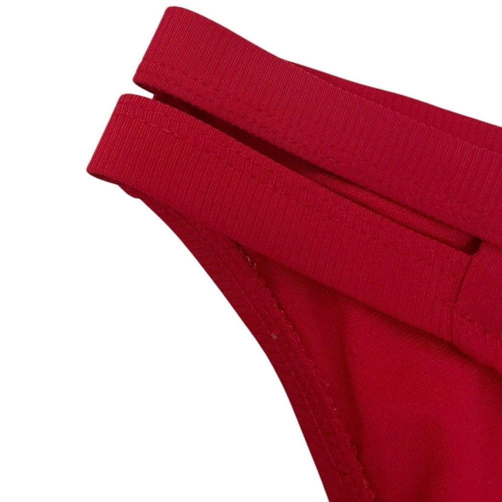 Xhilaration Red Ribbed Bikini Set