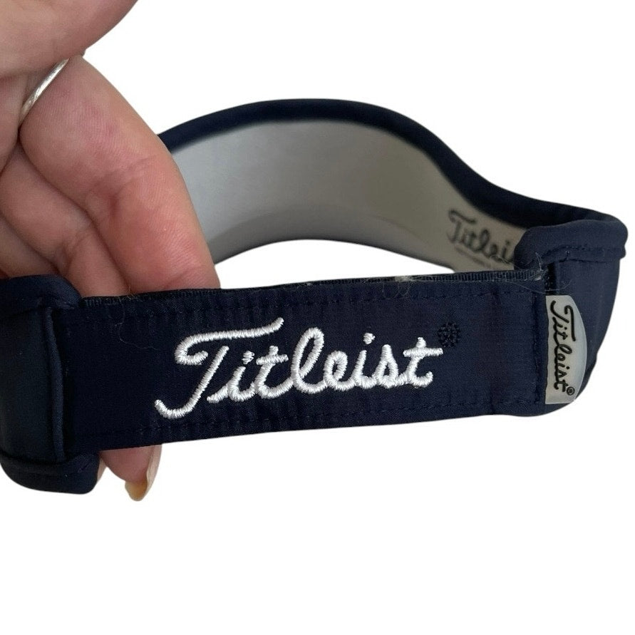 Titleist Navy Blue & White Embroidered Golf Visor