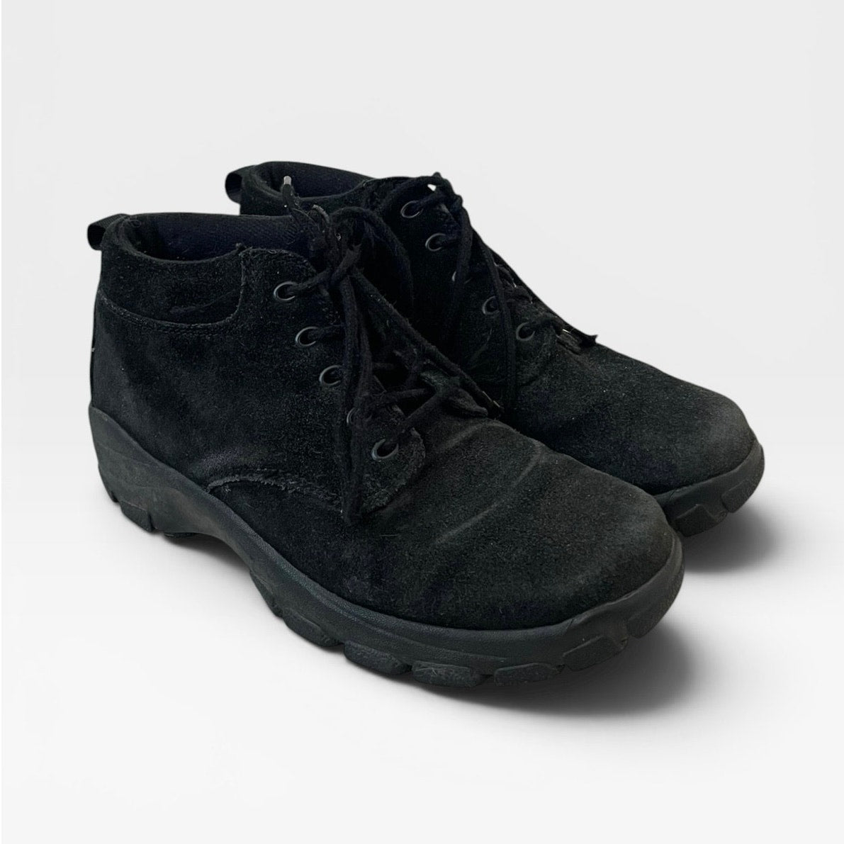 Lands' End Black Suede Hiking Boots