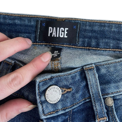 Paige Verdugo Ankle Distressed Skinny Jeans