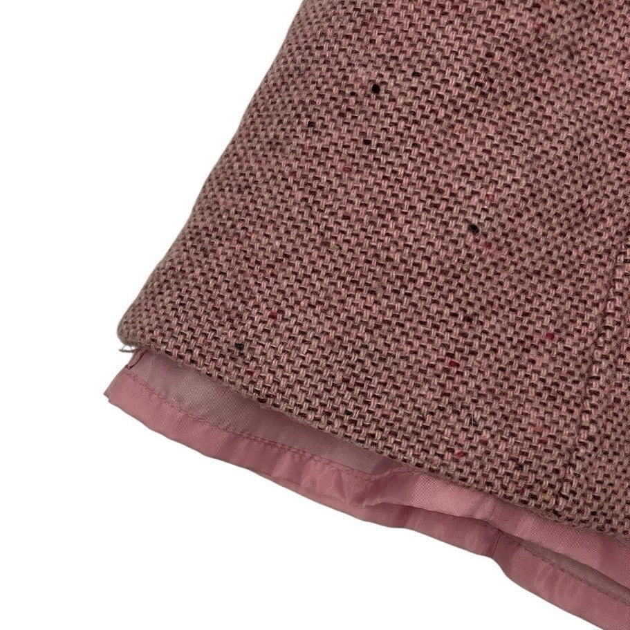H&M Pink Tweed Wool Mini Skirt