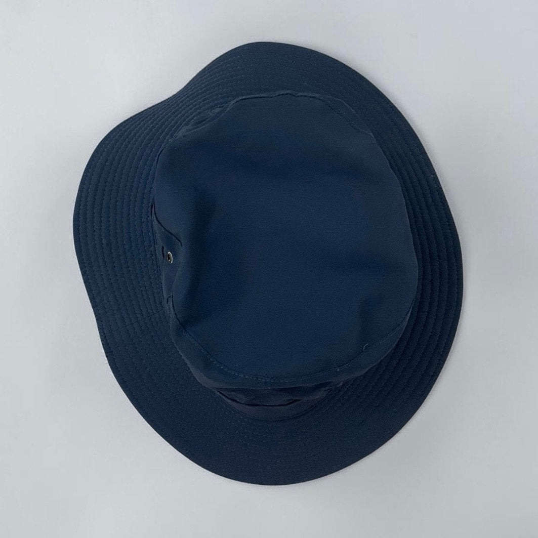 Reversible Navy Blue & Beige Bucket Hat