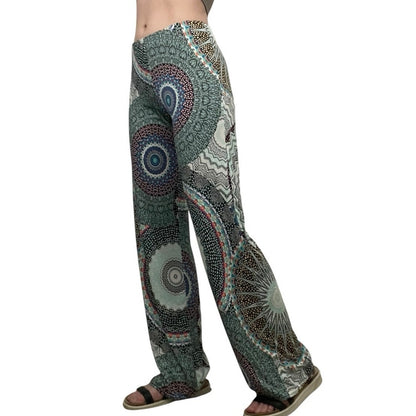 Au Soleil De St. Tropez Colorful Mandala Print Boho Pants