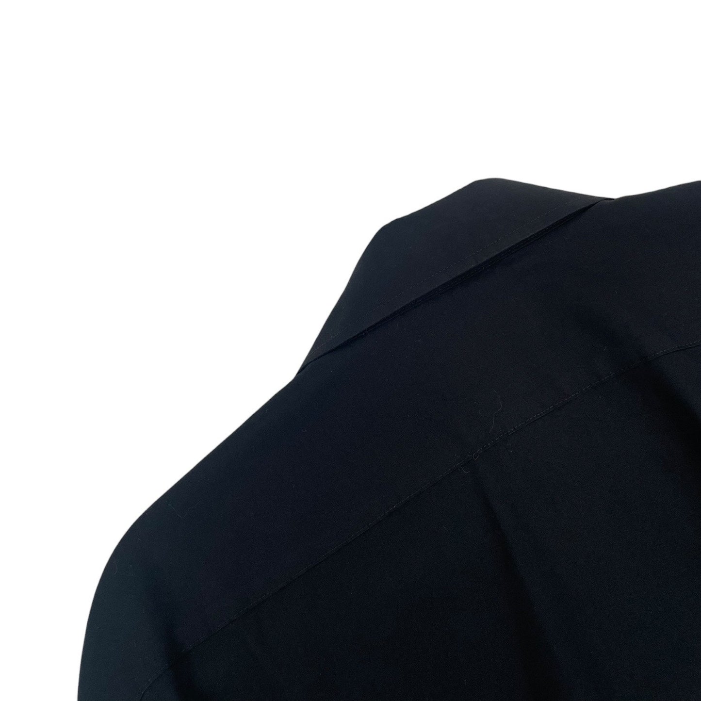 Stafford Mens Black Travel Button Down Long Sleeve Fitted Dress Shirt
