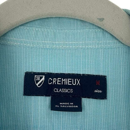 Cremieux Classics Mens Blue Short Sleeve Button Down Shirt