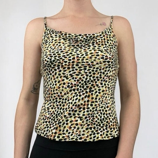 Final Touch Polka Dot Cowl Neck Tank Top