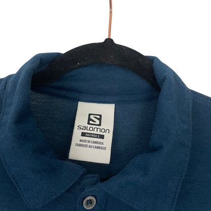Salomon Mens Navy Blue Short Sleeve Polo Shirt