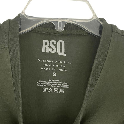 RSQ Mens Dark Green Short Sleeve Tee