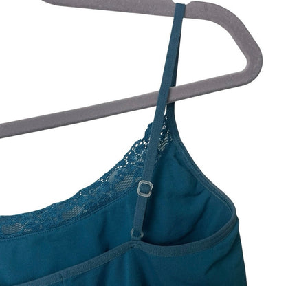 Valerie Stevens Teal Lace Trim Camisole