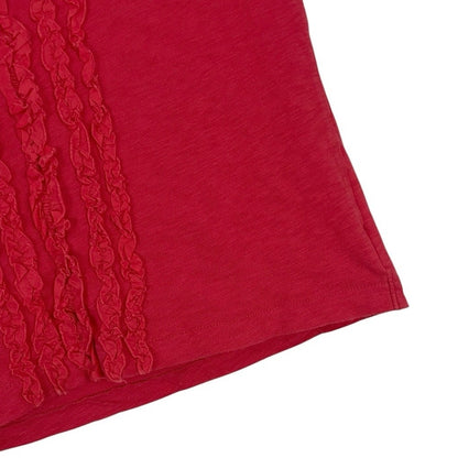 Eddie Bauer Pink Ruffled Tank Top Blouse