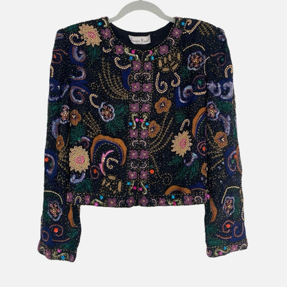 Lawrence Kazar Vintage Beaded Embellished Evening Jacket