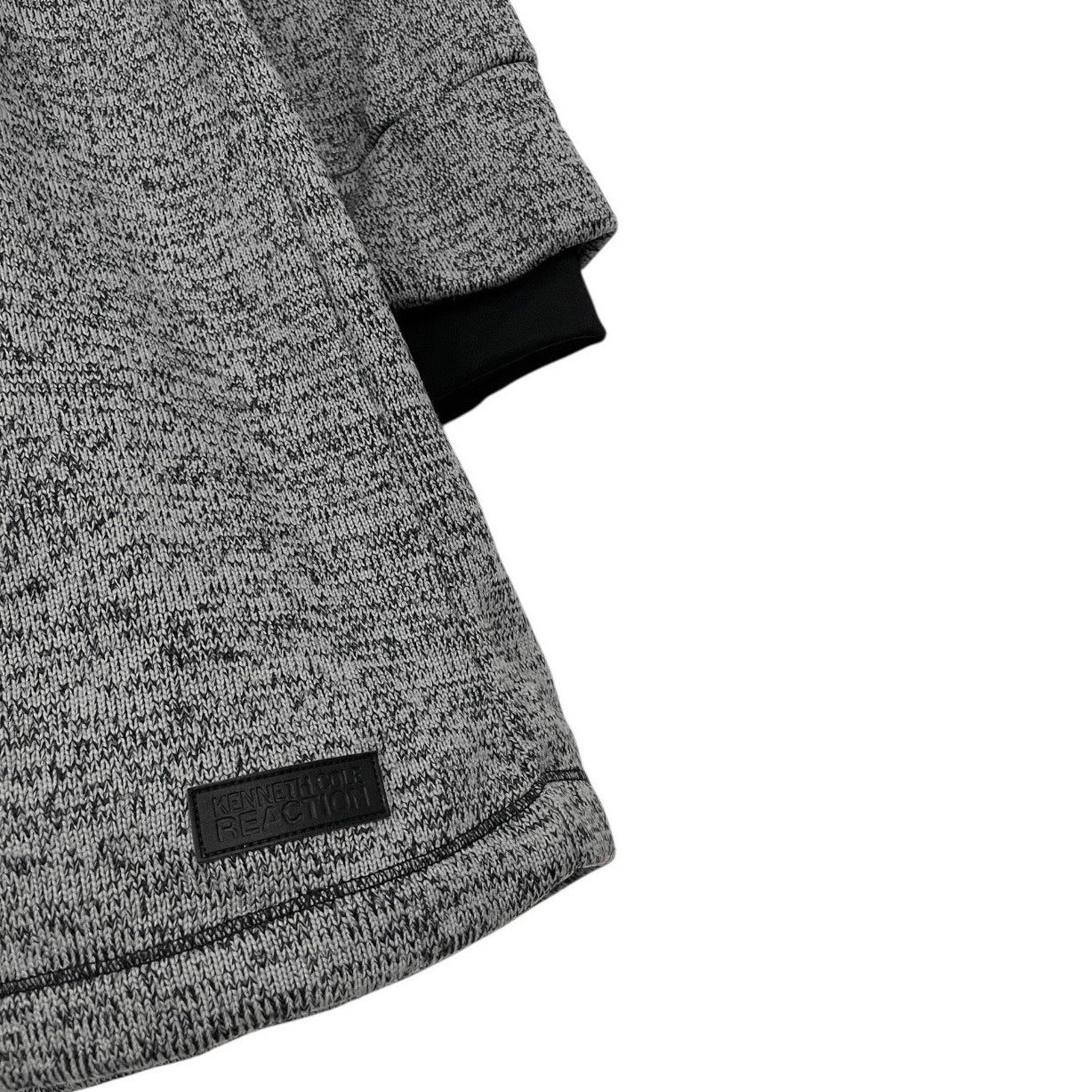 Kenneth Cole Reaction Grey Zip Up Quick Dry Headphone Access Hoodie Sweatshirt