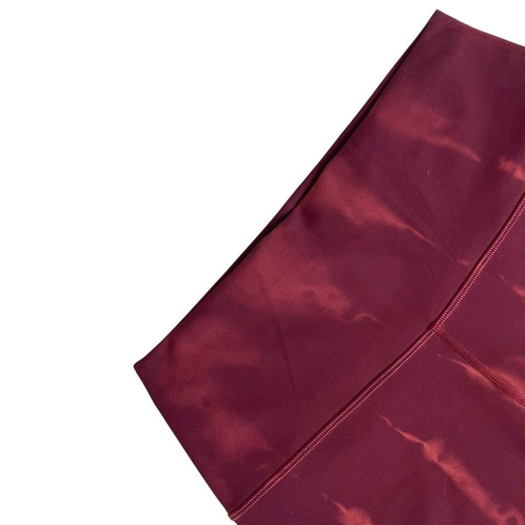 Lululemon Athletica Burgundy Tie Dye Bike Shorts