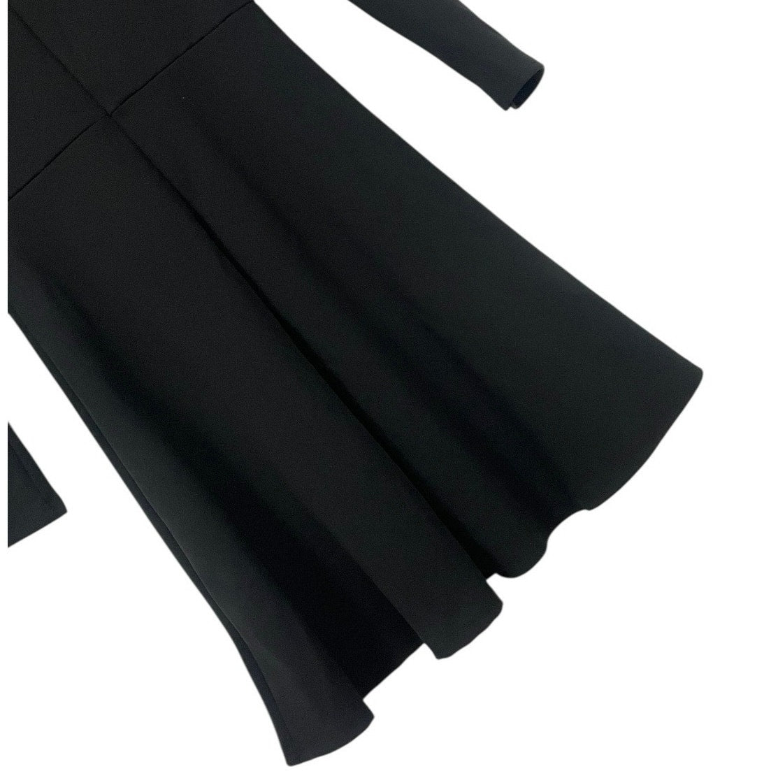 Jusfitsu Black Long Sleeve A-Line Mini Dress