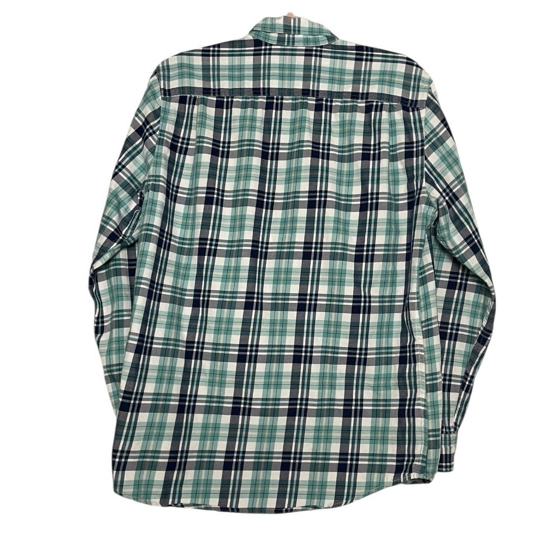 Amazon Essentials Mens Blue Plaid Slim Fit Long Sleeve Button Down Shirt