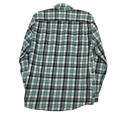 Amazon Essentials Mens Blue Plaid Slim Fit Long Sleeve Button Down Shirt