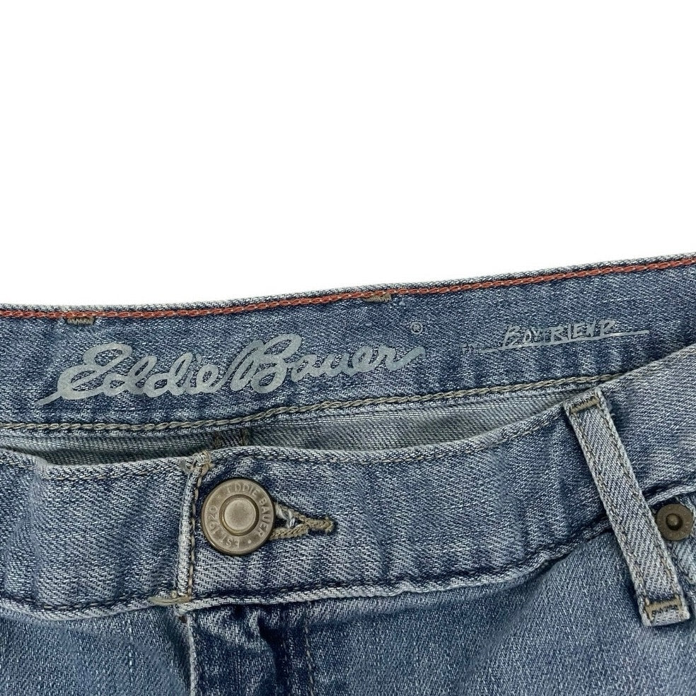 Eddie Bauer Embroidered Cuffed Denim Boyfriend Mini Shorts
