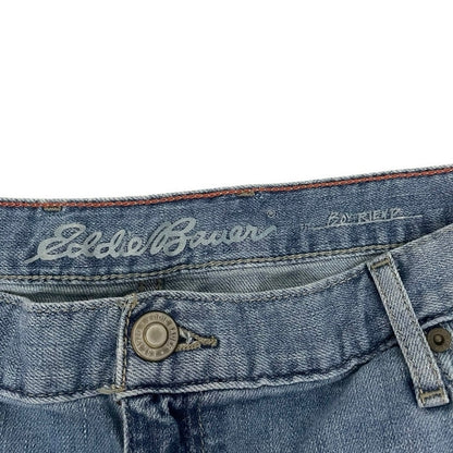 Eddie Bauer Embroidered Cuffed Denim Boyfriend Mini Shorts