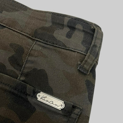 KanCan Olive Green Camouflage Skinny Cargo Pants