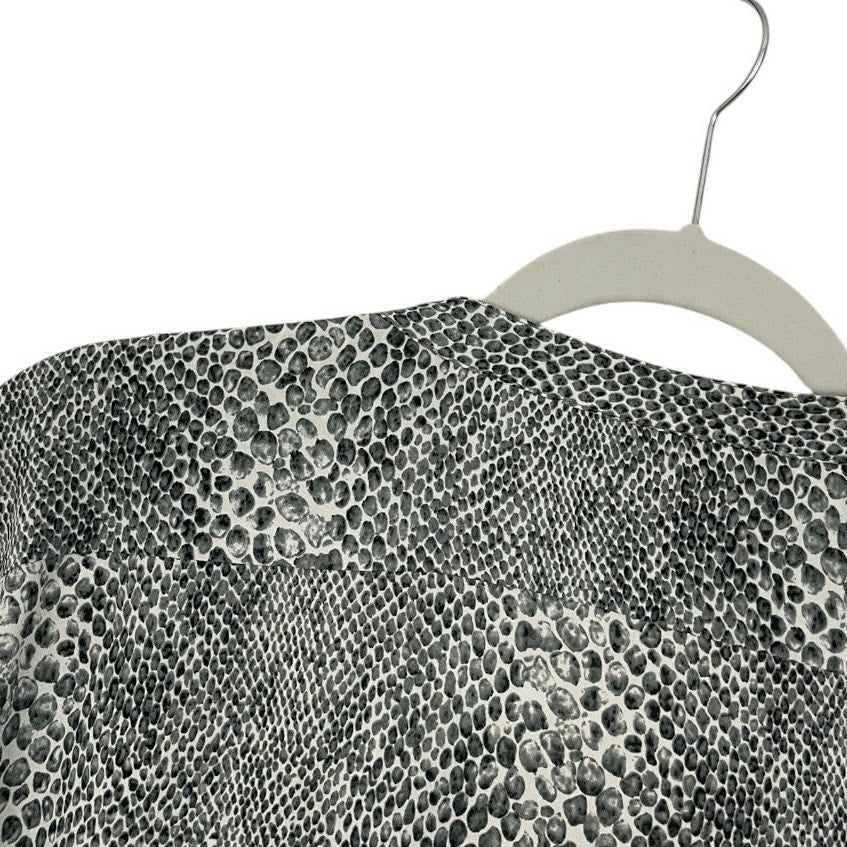 Calvin Klein Grey Snakeskin Button Down Blouse