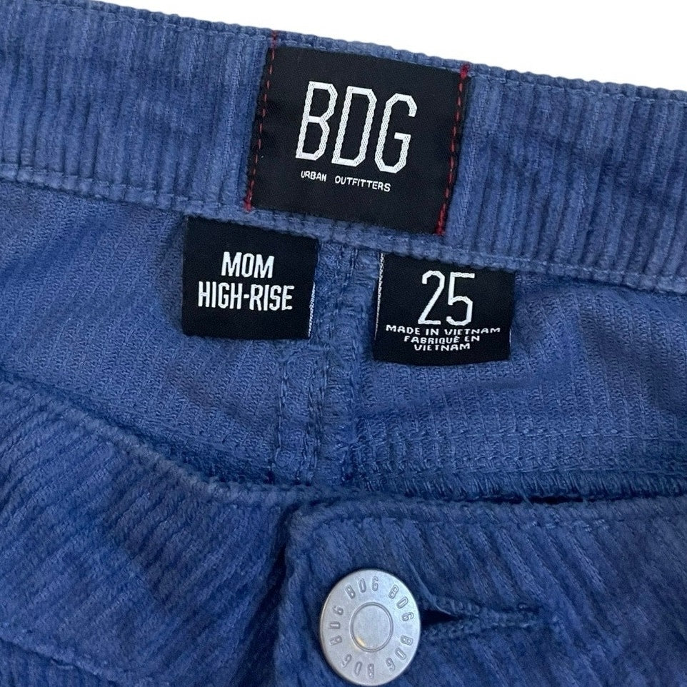 BDG Blue Corduroy Mom High-Rise Pants