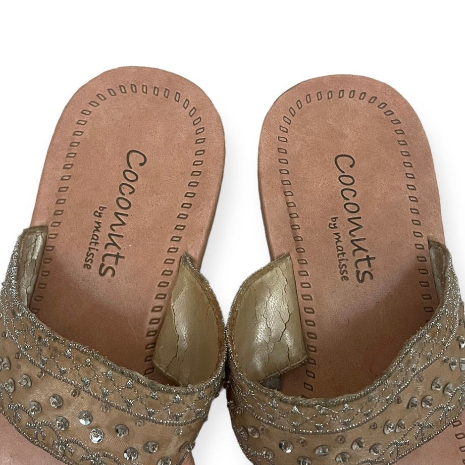 Coconuts by Matisse Tan Embellished Sandals