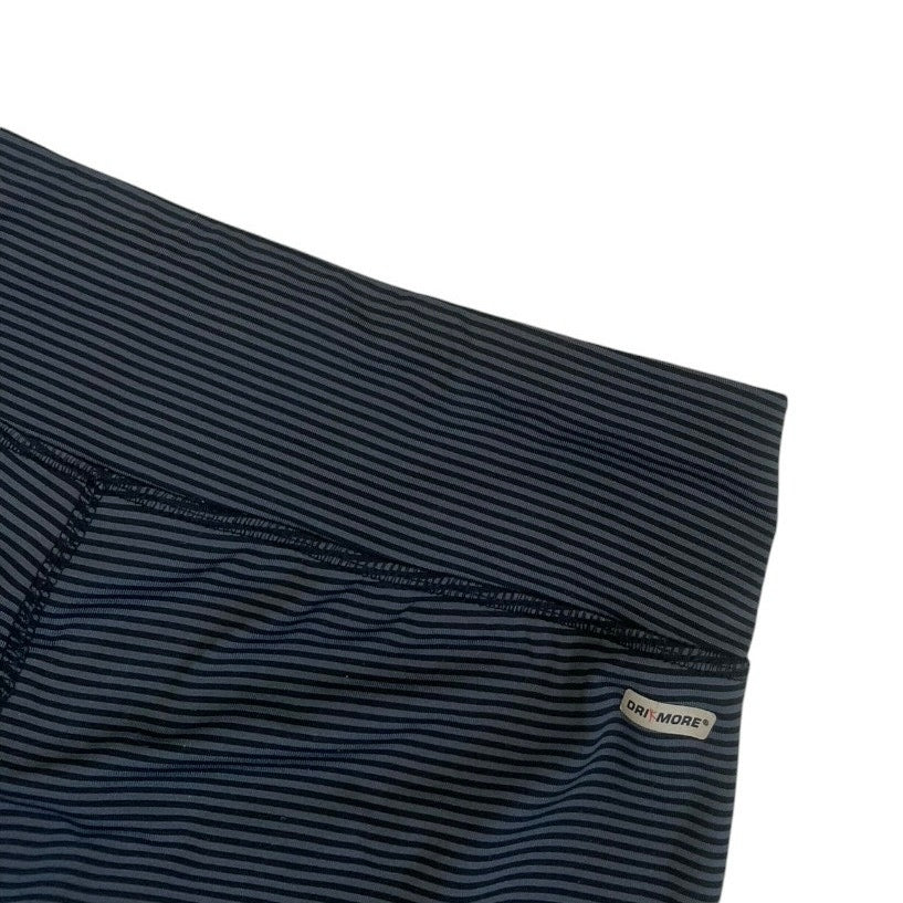 Danskin Now Grey Striped Dri More Active Capri Cropped Leggings
