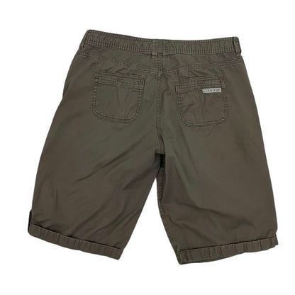 Calvin Klein Jeans Brown Midi Denim Cuffed Cargo Shorts