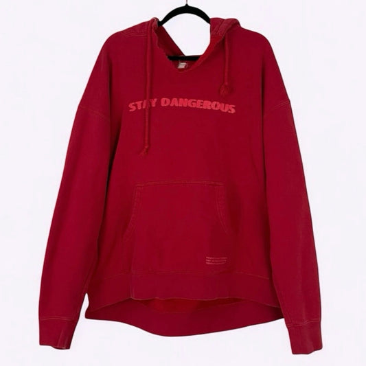 Stay Dangerous A Message From YG Red Distressed Hoodie