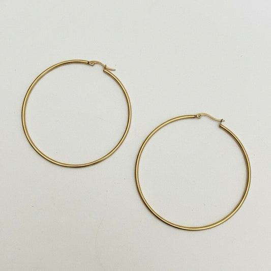 Large Gold Hoop Earrings