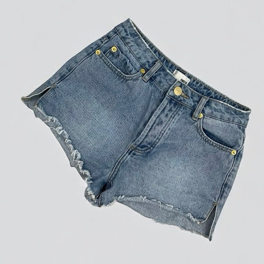 Amuse Society High Rise Denim Mini Jean Shorts