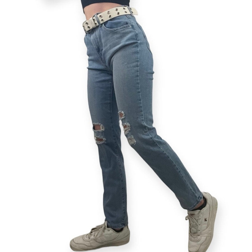 Levi’s 724 High Rise Straight Distressed Jeans