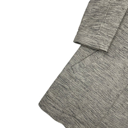 Eileen Fisher Grey Snap Button Down Cropped Sleeve Jacket