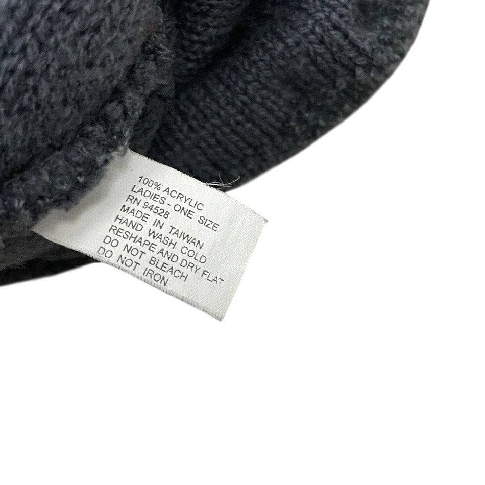 Grey Knit Beanie Hat