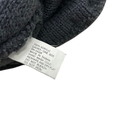 Grey Knit Beanie Hat
