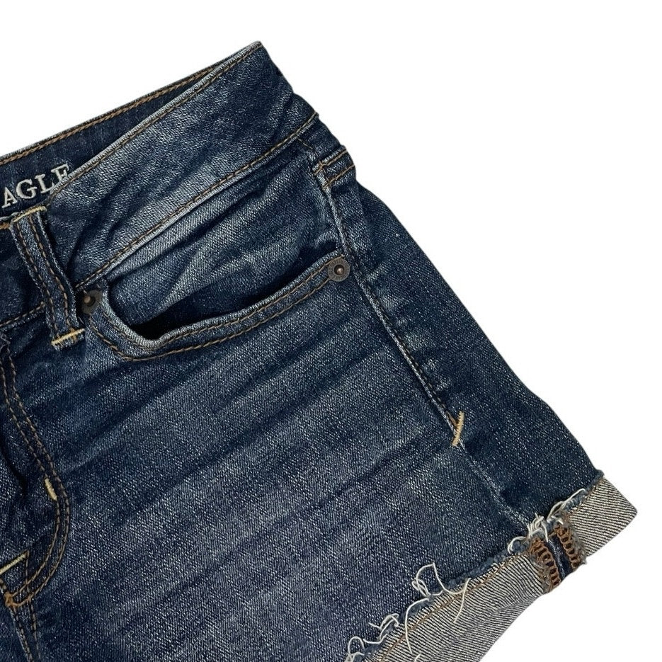 American Eagle Super Stretch Cuffed Mini Jean Shorts