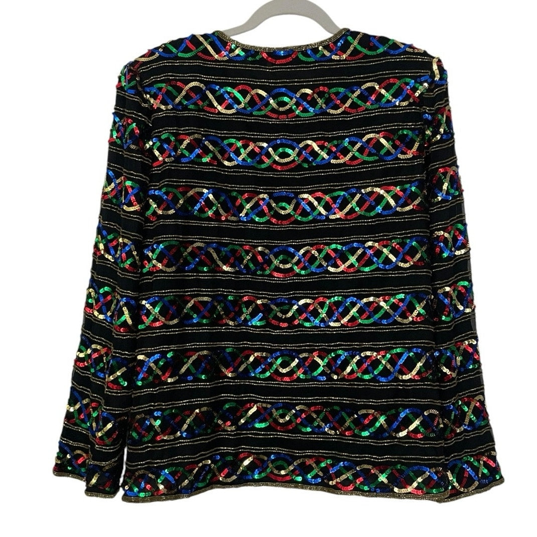 Laurence Kazar Vintage Sequin Beaded Evening Jacket
