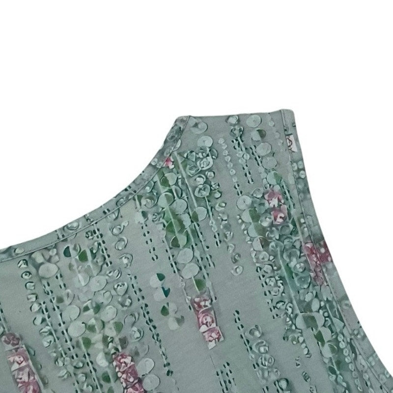 NWT Disamer Green Abstract Print Blouse