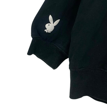 Playboy by PacSun Black & White Graphic Crewneck Sweatshirt