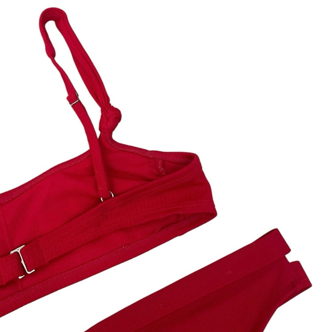 Xhilaration Red Ribbed Bikini Set